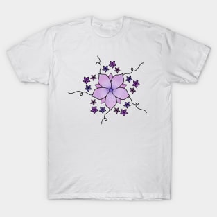 Purple and Pink Flower T-Shirt